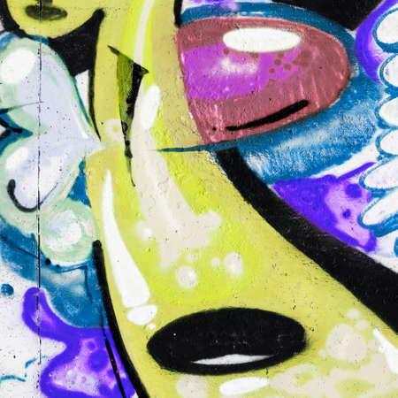 Street wall graffitiの写真素材