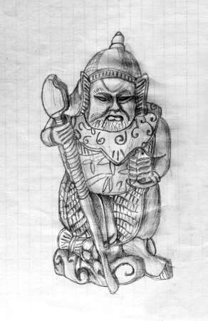 Pencil drawing, sketchの写真素材