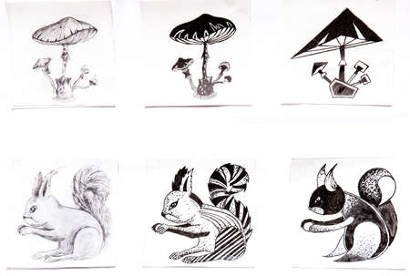 sketch, manga styleの写真素材