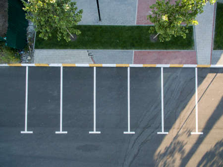 asphalt, car parking, view from above