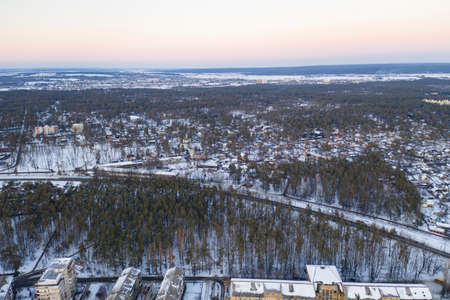 green forest, view from aboveの写真素材