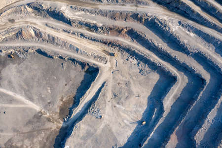Open pit granite quarry, view from above