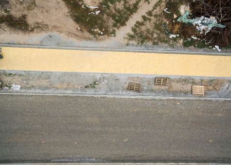 asphalt road, view from above