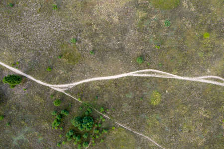 country road, view from above, aerial viewの写真素材