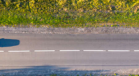 asphalt road, view from above