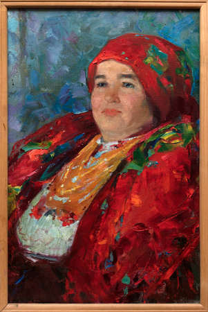 oil painting, portrait, handmade drawingの写真素材