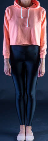 female figure in clothes, studio portraitの写真素材