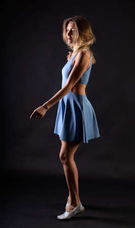 portrait of a young woman, shooting in a photo studioの写真素材