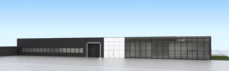 3d render exterior mall, exterior visualization, 3D illustrationの写真素材