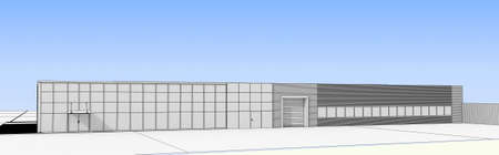 3d render exterior mall, exterior visualization, 3D illustrationの写真素材