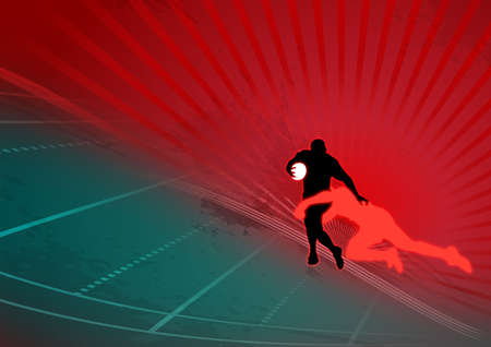 Stylish rugby action backgroundの写真素材