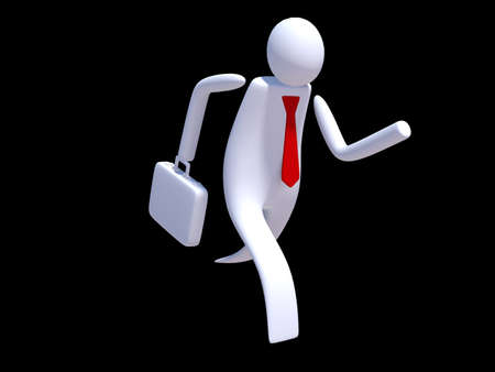 Stickman executive runningの写真素材
