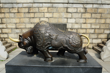 Sculpture of a metal bullのeditorial素材