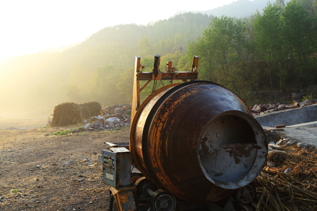 Guo Liang Village, abandoned machine の写真素材