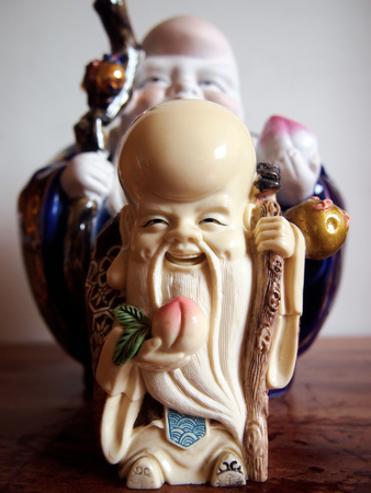 Porcelain culprit of god of longevity の写真素材
