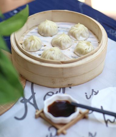 Soup dumplingsの写真素材