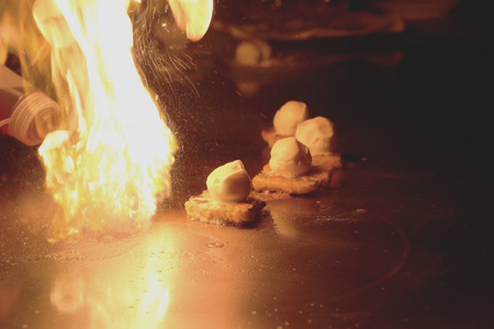 Flame of ice cream dessertの写真素材