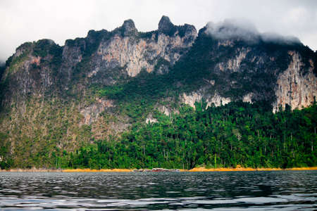 Moutain on Chiewlarn Dam の写真素材