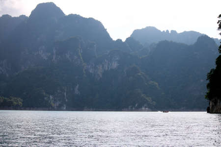 Moutain on Chiewlarn Dam 