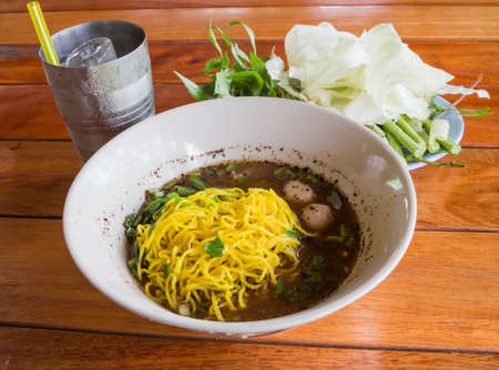 Beef noodle restaurant in Thailand の写真素材