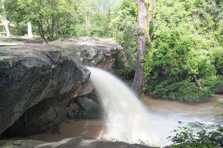 Waterfall in the forests in the northeast of Thailand.の写真素材