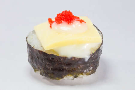 Sushi on a white background.の写真素材