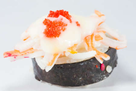 Sushi on a white background.の写真素材