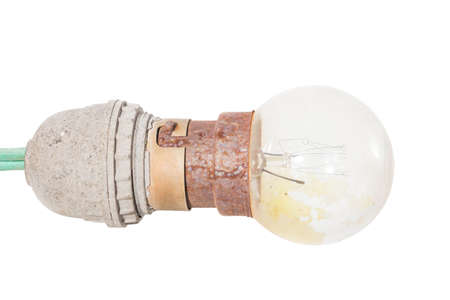 Old lamp on a white background.の写真素材