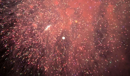 Fireworks at the festival at night.