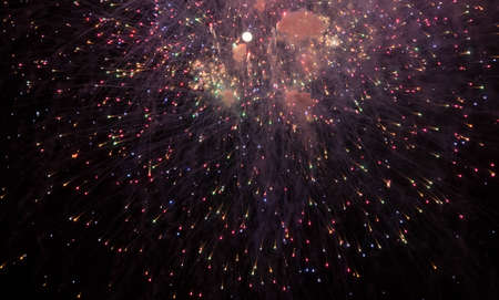 Fireworks at the festival at night.