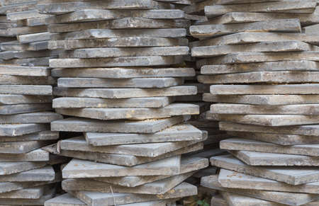 Bricks for road laying on the street.の写真素材