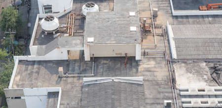 The rooftop of a building in Bangkok.の写真素材