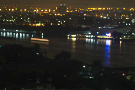 Photo of the city at night was a blur.の写真素材