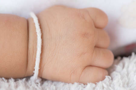Hand of child.