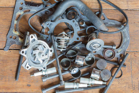 Car engine parts are replaceable.の写真素材