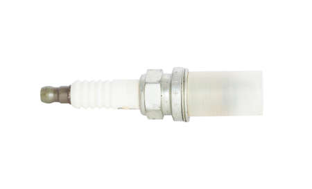 Spark plug on a white background.