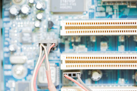 Circuit board and slot on the motherboard.の写真素材