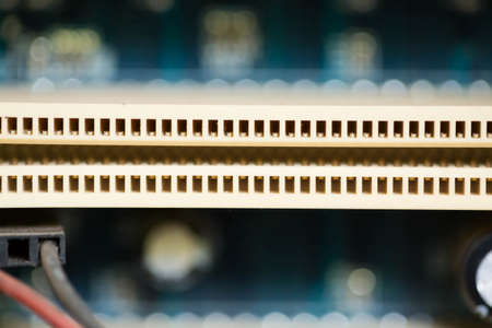 Circuit board and slot on the motherboard.の写真素材
