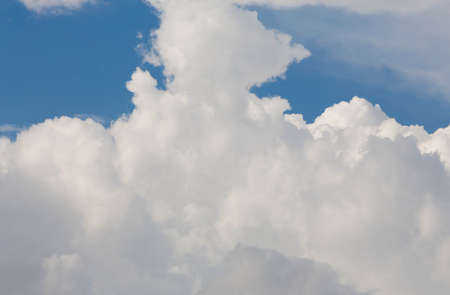 Blue sky with cloud closeup.