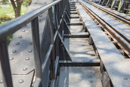 Old railroad on the bridge.の写真素材