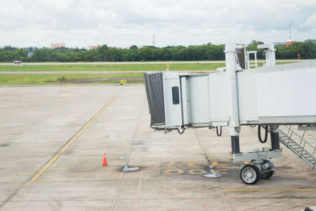 Walkway planes in airports outdoor.の写真素材