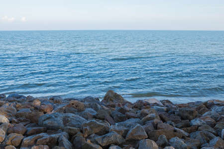 Cha Am beach in Thailand.の写真素材