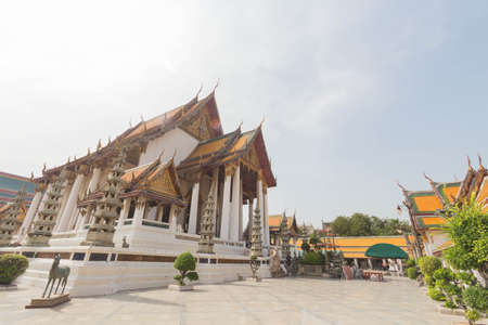 Wat Suthat Thepwararam Tourist Attraction in Bangkok.