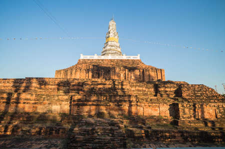 Ancient pagoda is located outdoor.の写真素材