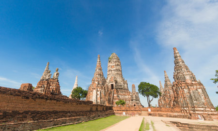 Wat Chaiwatthanaram in Ayutthaya province.のeditorial素材