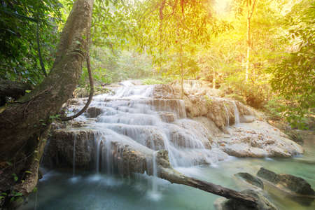 Erawan waterfall in Kanchanaburi province.