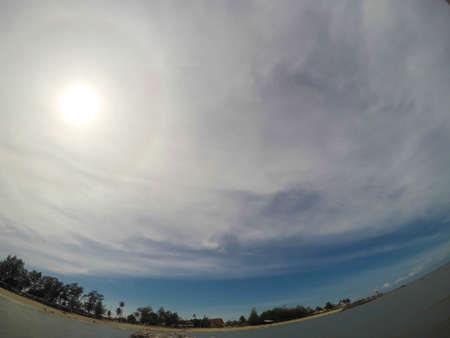 Daytime sky on the beach.