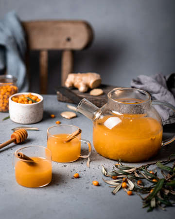 Sea buckthorn teaの写真素材