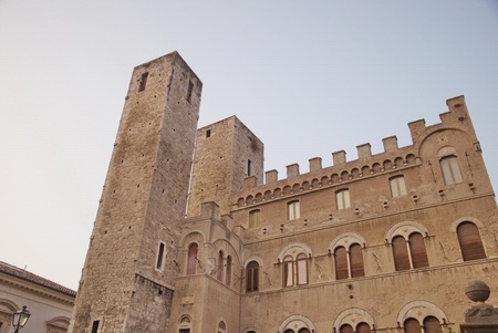 historical palace in Ascoli Piceno, Italyの写真素材