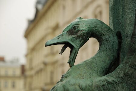 particular of the fountain on Mariahilfer street, Wienの写真素材